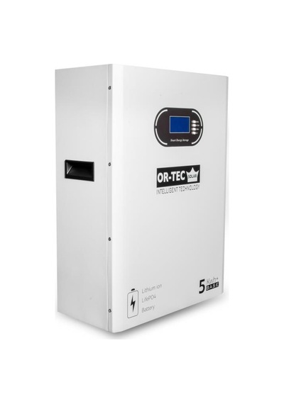 Or-tec Solar Truva Serisi 5kwh 51.2v 100ah Duvar Tipi Lifepo4 Batarya