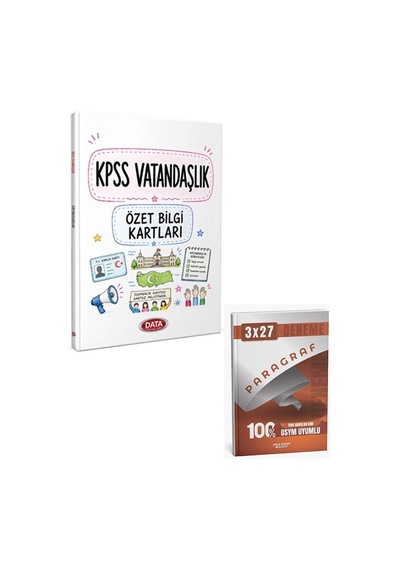 Data 2027 Kpss Vatandaşlık Özet Bilgi Kartları+anla Kazan Paragraf Deneme