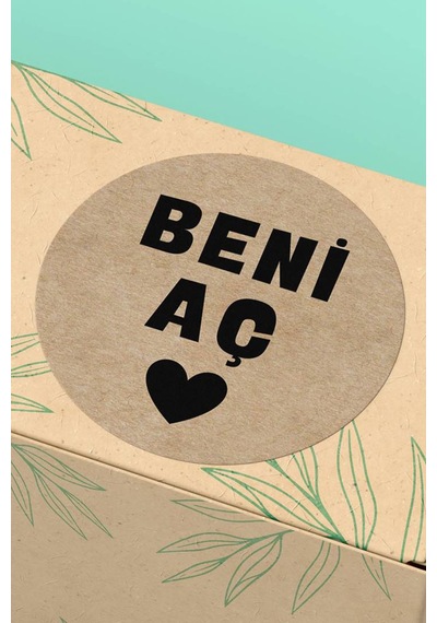 Kraft Beni Aç Sticker 3x3cm St2312 Çok Renkli