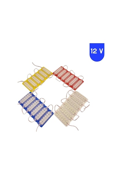 12 Volt 2.4 Watt 12 Smd Ledli Animasyonlu Kırmızı Çakar Modül 5 Adet