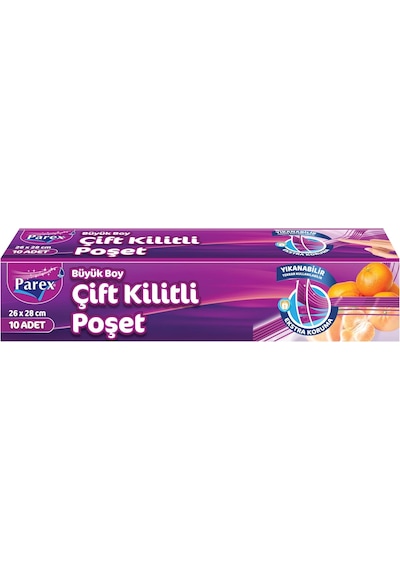 Çift Kilitli Buzdolabı Poşeti Büyük Boy