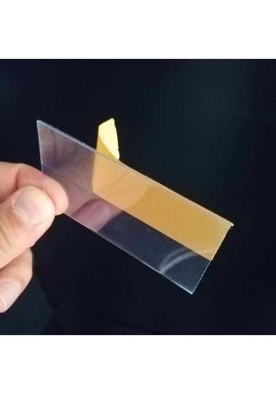 Cep Tipi Yapışkanlı Şeffaf Etiketlik 10x5cm U Tipi 100lü Paket 100 Adet