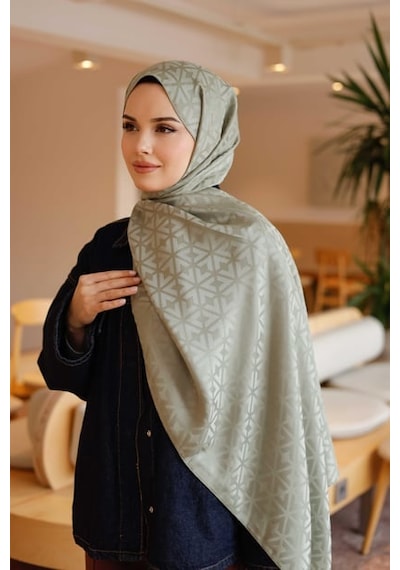 İpeksi Jakar Deluxe Şal Soft Yeşil Çok Renkli