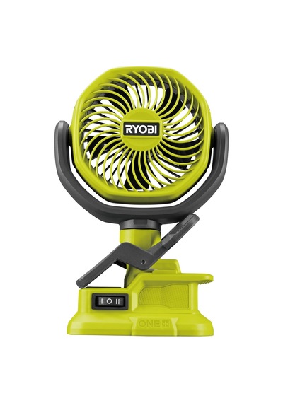 Ryobı Rcf18-0 18 V Akülü Klipsli Vantilatör Kompakt Ve Taşınabilir Akülü Vantilatör, Kauçuk Sabitleme Kelepçe