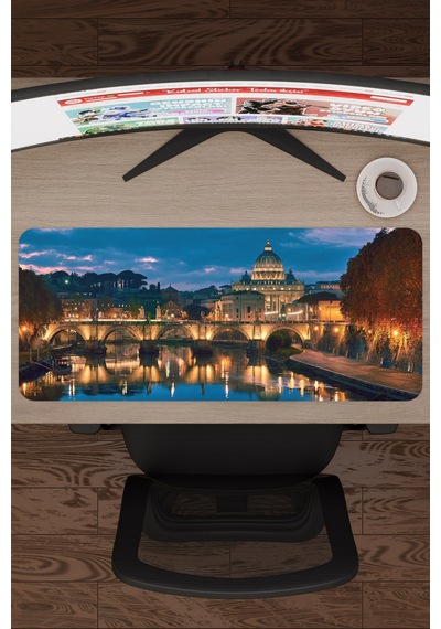 Roma İtalya V4 70x30 Xl Gaming Kauçuk Kaymaz Taban Mouse Pad Fare Altlığı