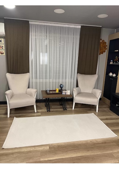 Hoom Rugs Aria 1126 Krem Pamuk Taban Modern Halı Krem