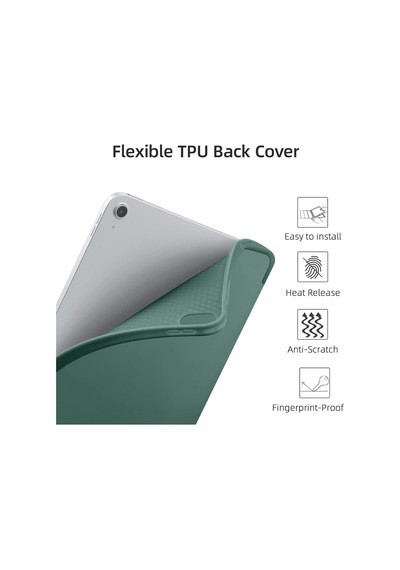 Apple Uyumlu iPad Air 11 İnç M2 2024 Kılıf Pen Slot Charging Case Kalem Bölmeli A2902 A2903 A2904 Kapaklı Kılıf