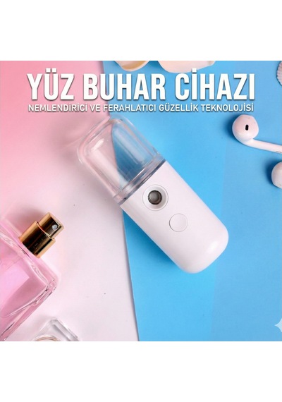 Şarjlı Mini Yüz Nemlendirici Dezenfektan Cihazı Mist Sprayer 3855796