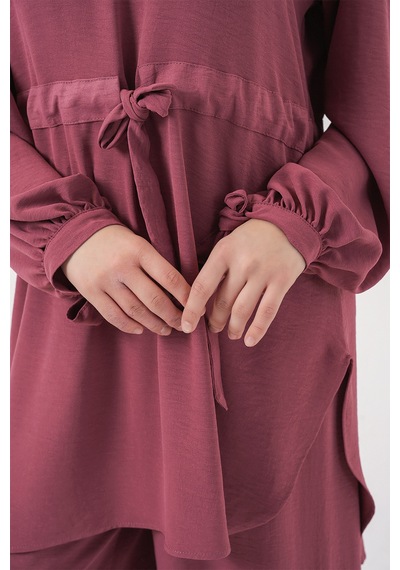 Bigdart Kadın Uzun Tunik Pantolon İkili Takım 6719 - Gülkurusu Bigdart Kadın Uzun Tunik Pantolon İkili Takım 6719 - Gülkurusu
