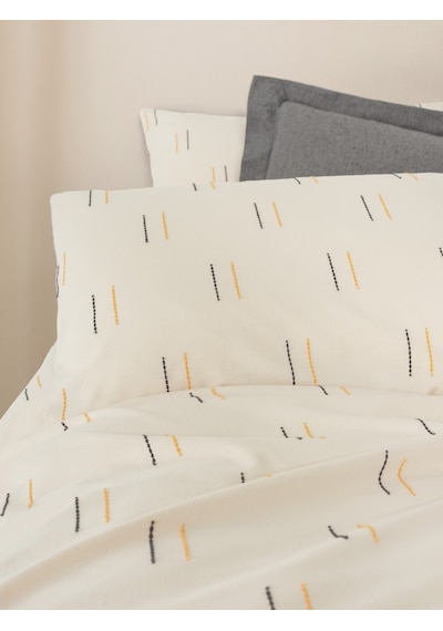 Cotton Box Loopra Çift Kişilik Nevresim Takımı Lura Gri Gri