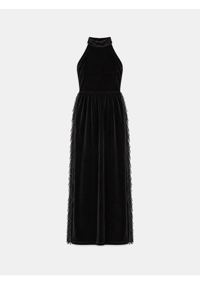 Xint Siyah Oversize Kadife Elbise 286223