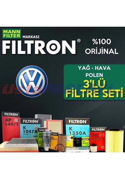 Vw Jetta 1.2 Tsı Mann Filtron Filtre Bakım Seti 2015-2018 Cyv (495301301)