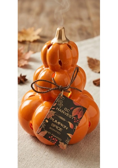Wellesley Manor Pumpkin Space Kokulu Dekoratif El Boyama Seramik Balkabağı .