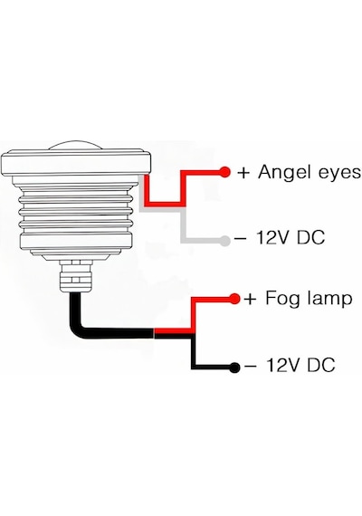 Universal Beyaz Mercekli Angel Sis Farı Metal Su Geçirmez 89 Mm