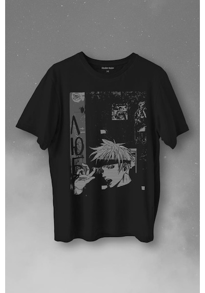 Fondo De Pantalla Anime Baskılı Tişört Unisex T-shirt 001