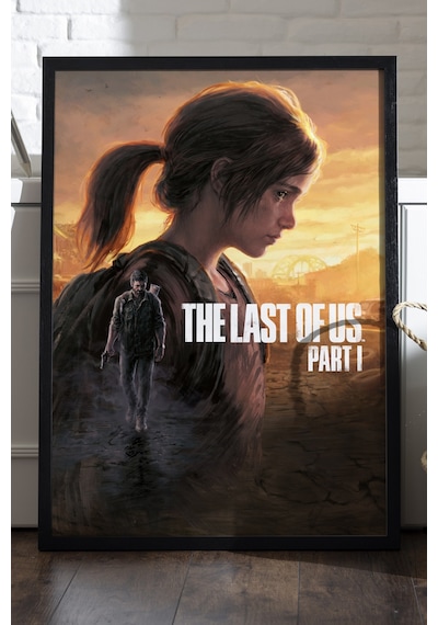 The Last Of Us Siyah Ahşap Çerçeveli Poster, Dekoratif Oyun Duvar Tablosu