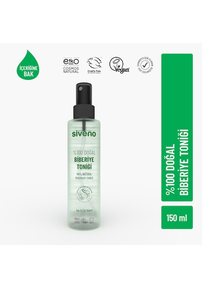 Siveno %100 Doğal Biberiye Suyu Saç Dökülmesi Karşıtı ve Hızlı Saç Uzatma Etkili Saç Toniği 150 ML