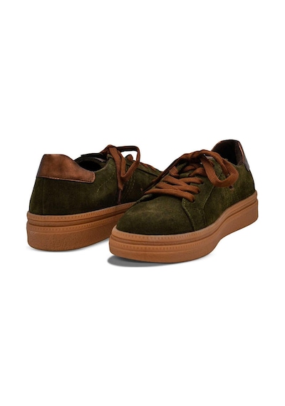 Venüs 2652451k Kadın Hakiki Süet Deri Yıldız Desen Sneaker Ayakkabı Haki