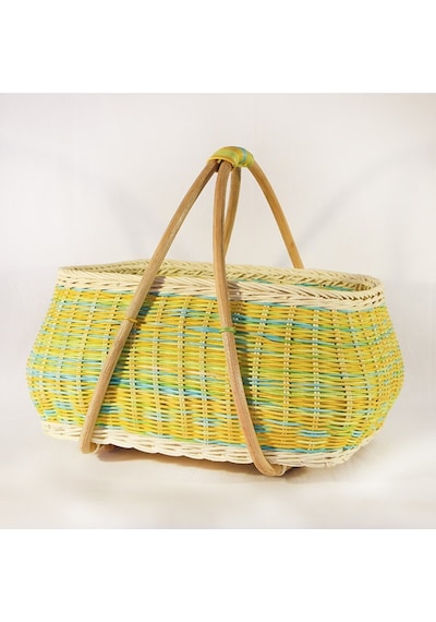 Rattan Renkli Piknik Sepeti -01 Mix