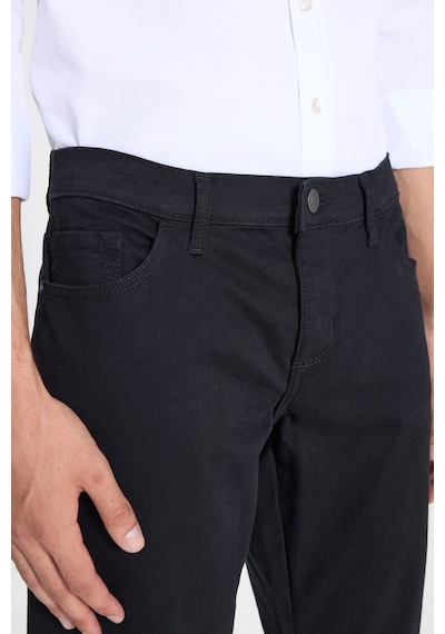 George Henry Pamuklu Slim Fit Dar Kesim 5 Cepli Esnek Chino Pantolon Siyah