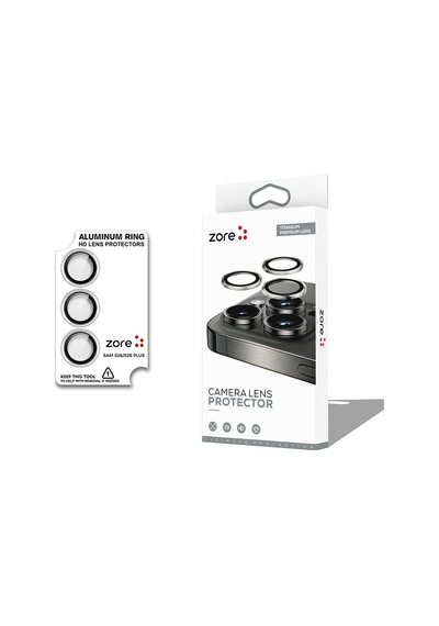 Galaxy Uyumlu  S26 Plus Safir Parmak İzi Bırakmayan Cl-12 Premium Kamera Lens Koruyucu Anti-reflective Gri