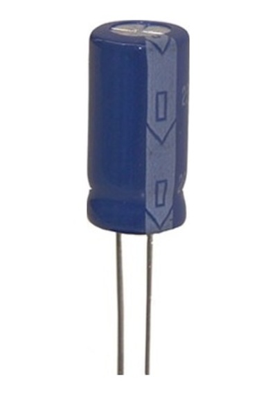 10Uf 350V (10X20Mm) Elektrolitik Kondansatör (Mavi) - 10 Adet