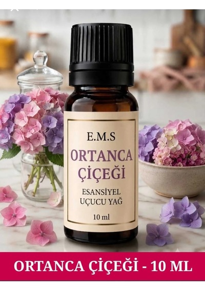 Ortanca Çiçeği Esansiyel Uçucu Yağ Buhurdanlık Yağı Difüzör Esansı Oda Kokusu Esansı Mum Esansı 10 Ml. Çiçek