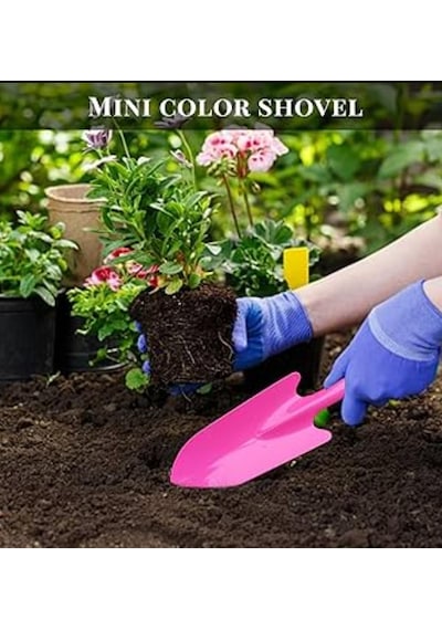 Metal Bahçe Küreği Pembe Renk 27 M