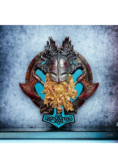 Valhalla Duvara Asma Tasarımı, Vikingler, Kırmızı Kan Sıçraması