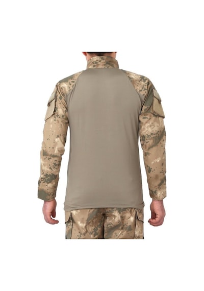 Çöl Kamuflaj Combat Tişört Mikrofiber Yan Kollar Cepli Fermuarlı Slimfit Kesim Kamuflaj Çöl Kamuflaj Combat Tişört Mikrofiber Yan Kollar Cepli Fermuarlı Slimfit Kesim Kamuflaj