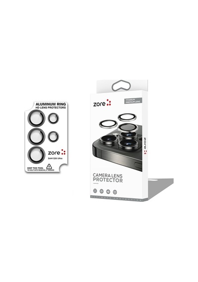 Vendas Samsung Uyumlu Galaxy S26 Ultra Zore Cl-12 Premium Safir Parmak Izi Bırakmayan Anti-reflective Lens Koruyucu Siyah