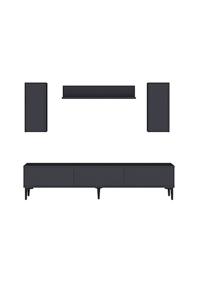 Tvr1899a - Aplos Tvr180 Tv Ünitesi Takım , Tv Sehpası Antrasit 180cm
