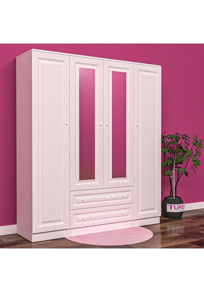 Ay 4 Kapılı Gardırop Mdf Siyah Ay 4 Kapılı Gardırop Mdf Siyah