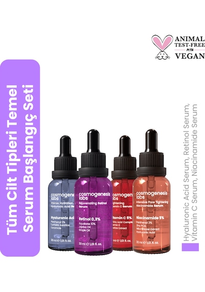 Cosmogenesis Labs Cosmogenesis Labs Tüm Cilt Tipleri Temel Serum Başlangıç Seti