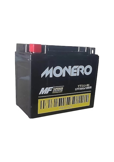 Monero Ytx12-bs 12v 10ah Motosiklet Atv Aküsü 150x86x131 Bakımsız