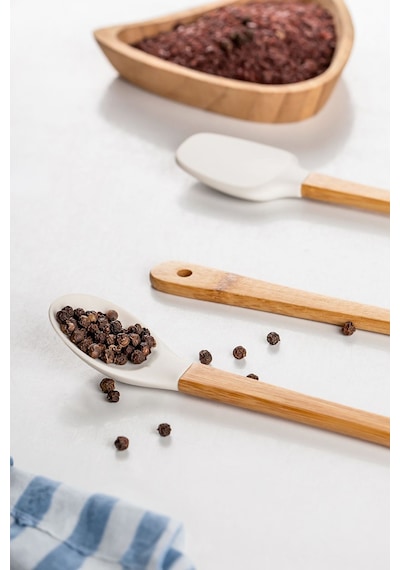 Porsima Mien Mini Silikon Kaşık Fırça Spatula Servis Seti 3'lü