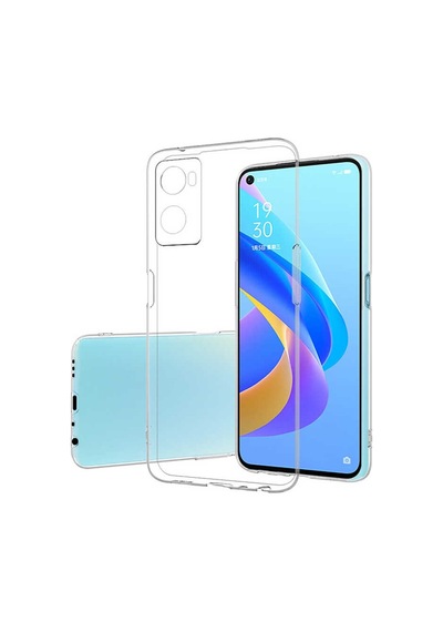Oppo A96 4G Kılıf Zore Şeffaf Ince Ve Esnek Süper Silikon Kılıf Renksiz