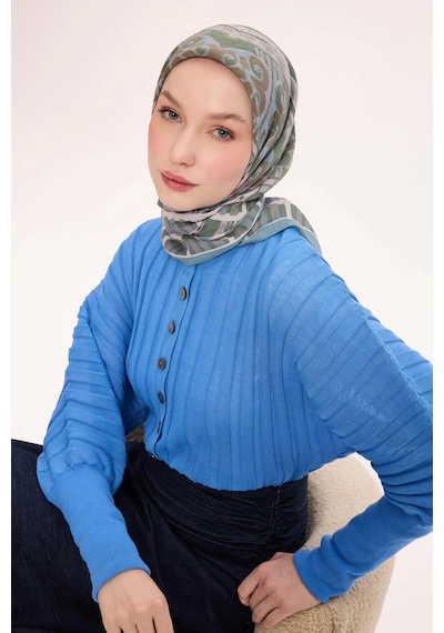 Silk Home Dört Mevsim Antik Motif Viskon Velora Eşarp 6421 Cam Göbeği
