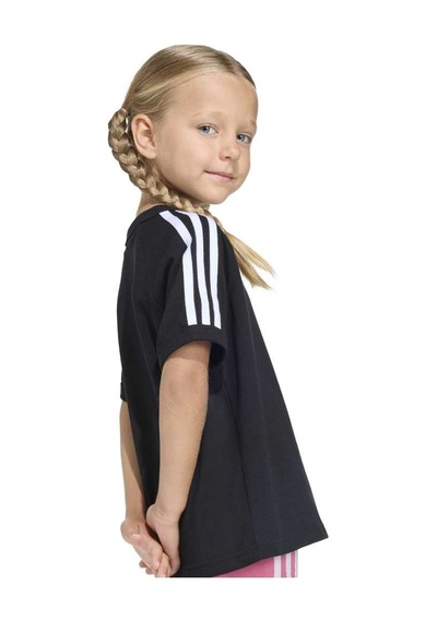 Adidas 3 Strıpes Tee Siyah Çocuk Tişört Kd3309