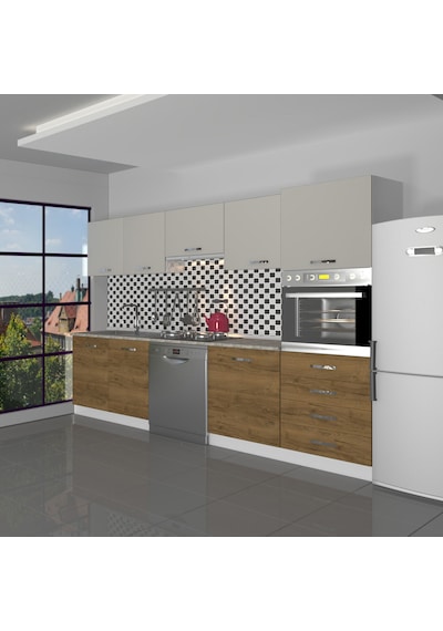 Decoraktiv Elite 280q Ankastre Boy Dolaplı Mdf Hazır Mutfak Dolabı - Tezgah Dahil - Pera - Kumtaşı Çok Renkli Decoraktiv Elite 280q Ankastre Boy Dolaplı Mdf Hazır Mutfak Dolabı - Tezgah Dahil - Pera - Kumtaşı Çok Renkli