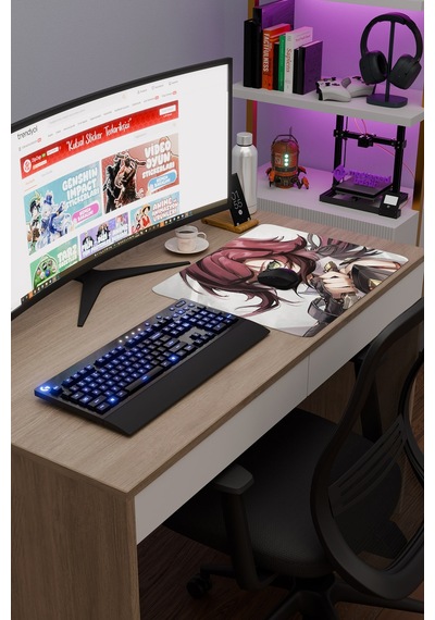 Heizou Genshin Impact Anime Oyuncu V4 - 48x40 Xl Gaming Mouse Pad Fare Altlığı