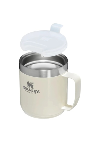 The Legendary Camp Mug Kapaklı Termos Bardak 0.35l 12oz - Cream Gloss Çok Renkli