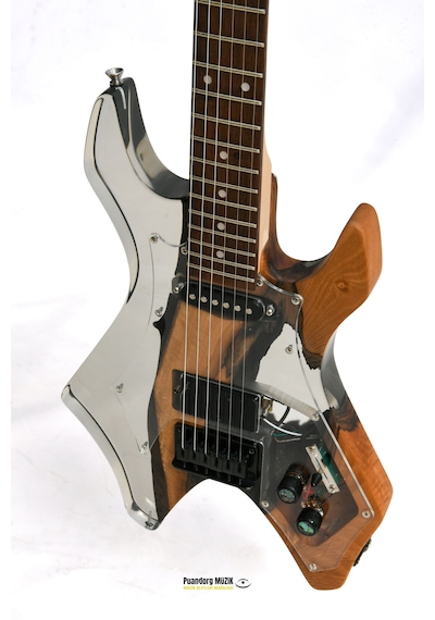 Elektro Gitar X Kasa Custom Epoksi & Yıllanmış Ağaç Kişiye Özel Yıllanmış Ceviz Şeffaf