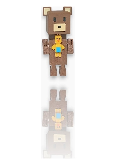 Super Bear Adventure, Baaren-şika, Penguen, Tilki, Tavşan, Timsah, Arı Loy3d 9 Cm Kahverengi
