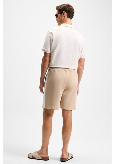 Grimelange KEPA Erkek Beli Lastikli Cepli Relaxed Fit Bej Şort