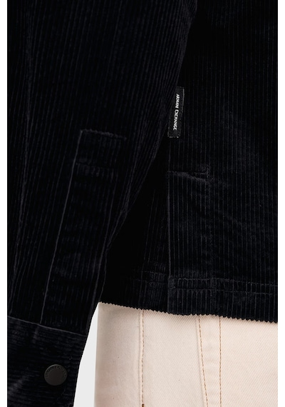 Armani Exchange Pamuklu Göğüs Cepli Kadife Gömlek Erkek Gömlek Xm003245 Af27114 Ub101 Lacivert