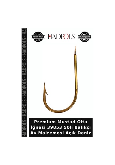Premium Mustad Olta İğnesi 39853 50li Balıkçı Av Malzemesi Açık Deniz No:1