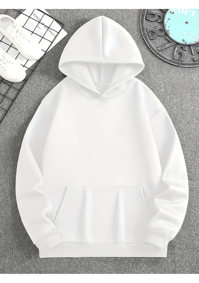 Uyguntarz Unisex Yon Gosteren Pusula Baskılı Oversize Sweatshirt beyaz