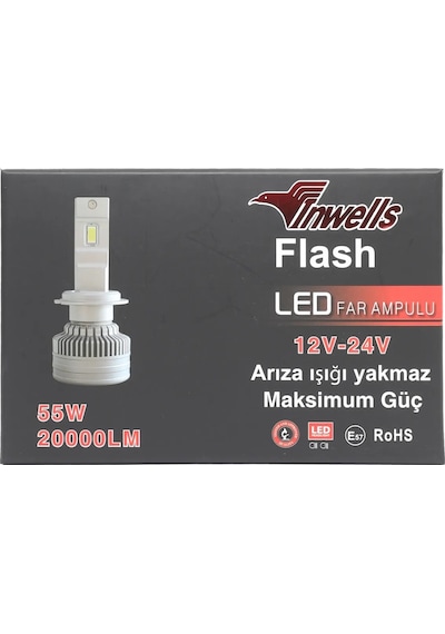 İnwells Led Xenon Hb4 9006 (Zenon) 15000 Lümen  Güçlü Şimşek Etkili