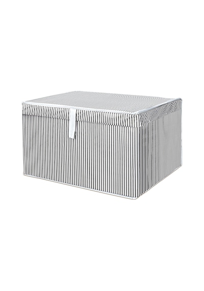 5'li Set Kapaklı Çok Amaçlı Hurç Saklama Kutusu Organizer Maxi 50 X 40 X 30 Cm Gri Gri